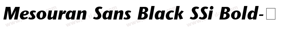 Mesouran Sans Black SSi Bold字体转换